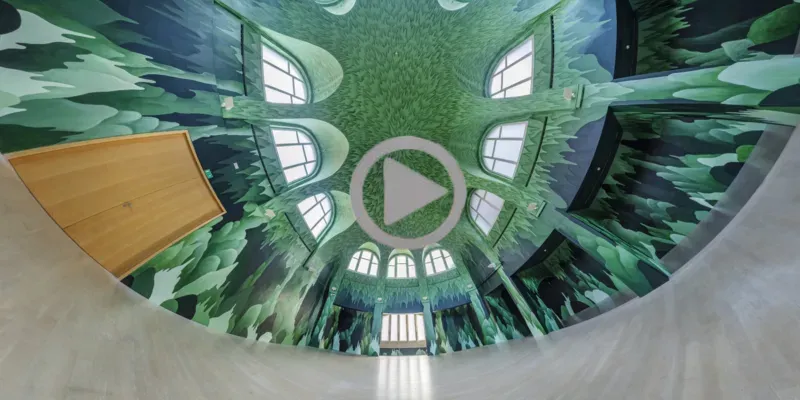 Installation von&nbsp;Nicolas Party Grotto in 360&deg;, 2021, Ausstellung Stage Fright Kestner Gesellschaft.